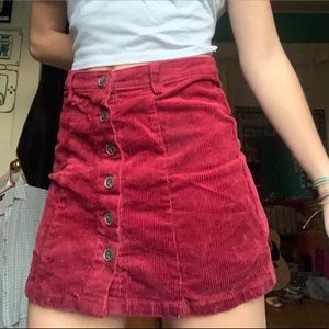 ☆HIGH WAISTED Button Down Corduroy Mini Skirt☆
